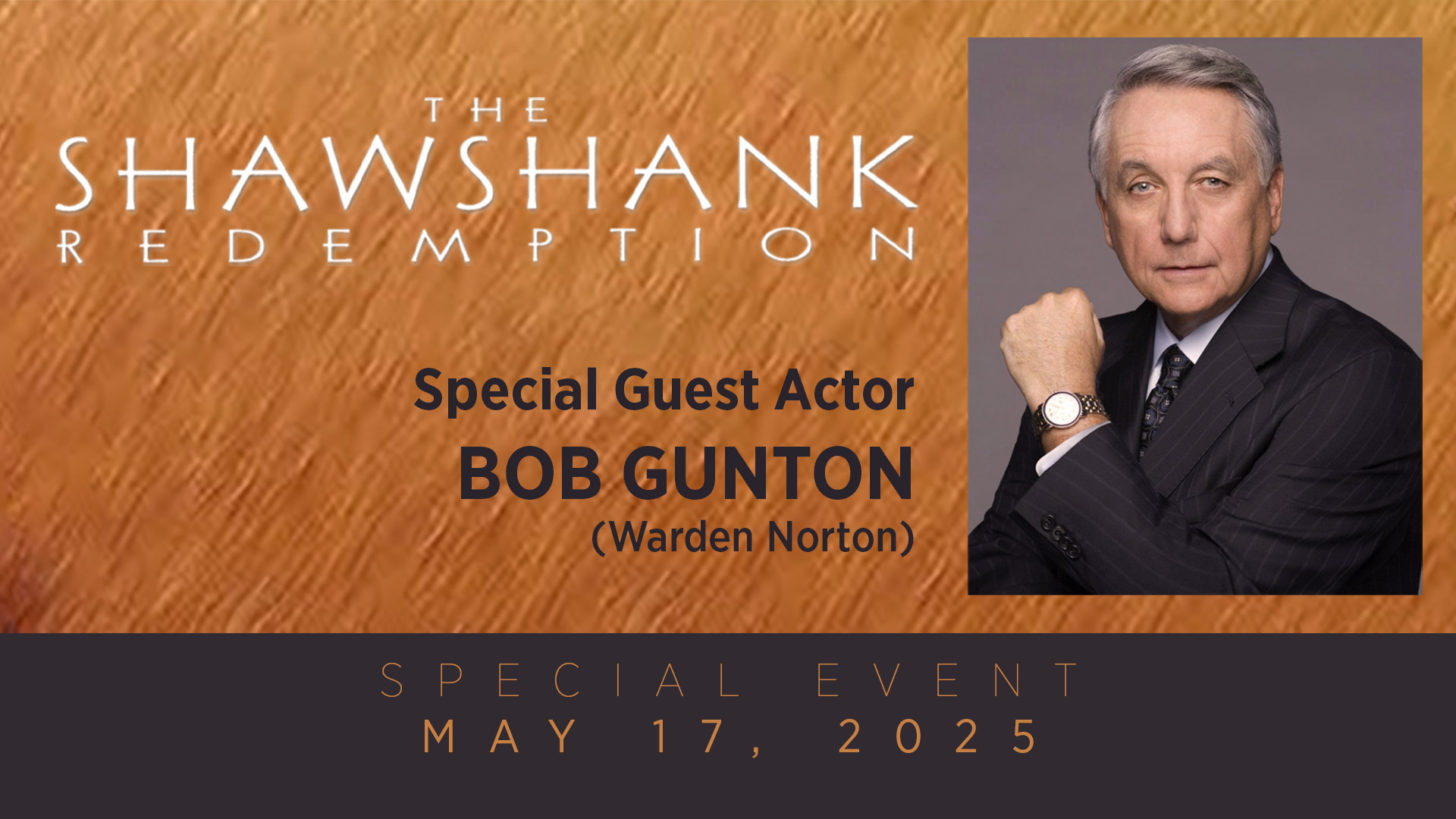 Actor Bob Gunton Coming to Omaha for Special Screening of “The Shawshank Redemption”